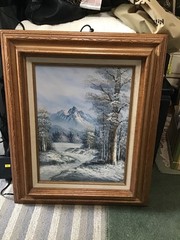 Mountain Wilderness”Original Oil on Canvas~Signed Antonio~Carved Wood Frame~OOAK
