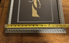 DI KAYE Flapper Art Deco SIGNED ORIGINAL Painting Framed with Crystals