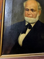 Superb American School „Formal Adult Male Portrait“ Oil Painting – Framed