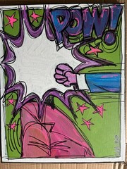 Vintage Comic Contemporary Pop Art Original Canvas Painting 11×14 Home Decor