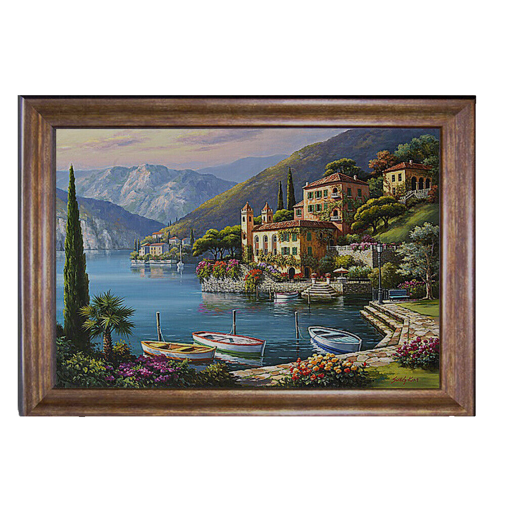 Bronze Framed Villa Bella Vista by Sung Kim Canvas Art 20 in x 28 in Framed Size