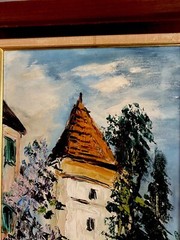 Original Oil Painting of Street Scene by Tea Sternklar Framed, In Excellent Cond
