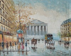 „Paris Street Scene“ by Jackson 16×20 Streetscape Original Oil/Canvas
