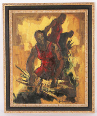 Jef Friboulet French “Les Fagots” School of Paris Oil on Canvas Signed