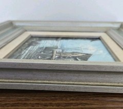 Certified & Signed Oil Painting-Boat At Pier- Artist FLORENCE WILKINS FURST