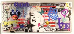 MISS MASH ORIGINAL SIGNED MIXED MEDIA RESIN ON ALUMINIUM MARILYN MONROE