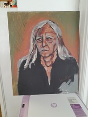 Portrait Of Old Man Acrylic On Canvas 20×24 Original Painting
