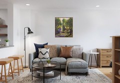 Original oil painting-Contemporary oil on canvas-Landscape and forest painting.