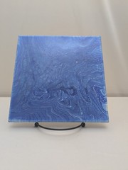 Acrylic Pour Painting 8″x8″ Blue