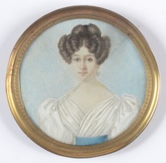 Strasbourg artist „Géraldine Regnauld de la Soudière“, fine miniature, ca.1830