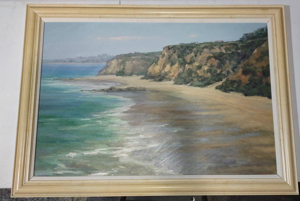Robin Hall – Dunes Beach Vintage Oil Painting / Framed Reproduction