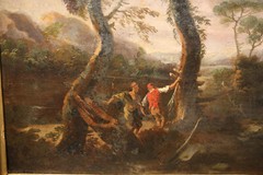Rococo Neo-Classic Baroque Style Beautiful Italian Landscape with Figures