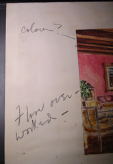 1930s Watercolor Room Interior Design Original Student Rendering Signed