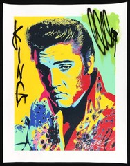 „Elvis (Presley) Pop Majesty“ 18×24 2025 Original Painting on Rolled Canvas by T