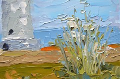 Lighthouse by the Sea Oil Painting Original Maritime Coastal Decor Collectible