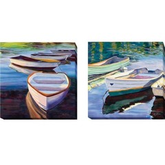 Morning Calm by Carlson 2-pc Gallery-Wrap Canvas Giclee Set (24 in x 24 in Ea)