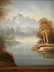 VTG Original Oil Painting on Canvas Landscape Signed T Webster 13″ x 11″ Framed