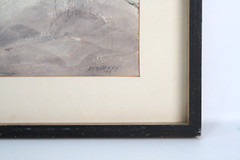 Sand Dunes Vintage Watercolor Painting Signed Dewberry 75