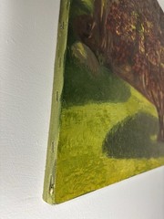 Original 1992 Impressionist Landscape – Signed „Nahid“ – Japanese Maple