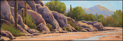 Jeff Love Original Oil Painting Arizona Catalina Mountains Tucson Saguaro Cactus