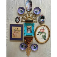 Vintage lot gallery accent wall art pictures set ornate gold framed portraits 13