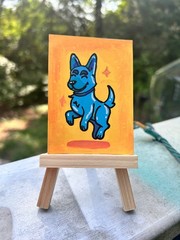 CUSTOM Aceo original acrylic pet painting READ DESCRIPTION