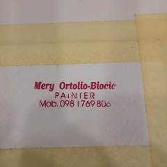 Mery Ortolio-Biocic Original Miniature Watercolor Coastal Fortress Painting 2005