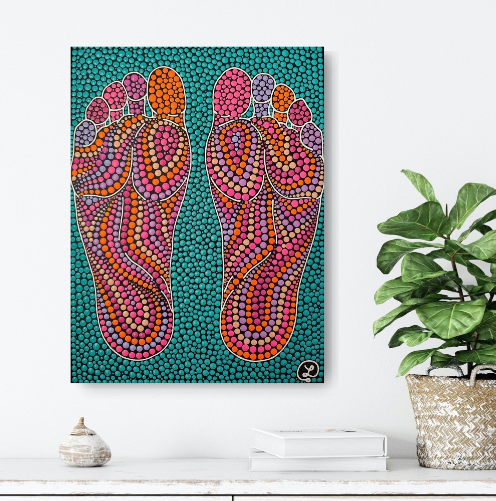 Colorful Psychedelic Original Art , Modern Abstract Canvas Artwork, Trippy Art