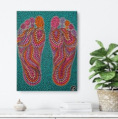 Colorful Psychedelic Original Art , Modern Abstract Canvas Artwork, Trippy Art