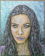 KASSI 8×10 canvas portrait oil painting NEW original glamour WOW signed CROWELL