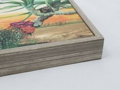 Greenbox Art Savannah White Rustic Framed Canvas Home Decor Wall Hanging 6×6