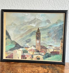 Watercolour Ludwig Gschossmann Gschossmann Airolo Ticino Switzerland