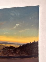 Original Oil Painting Sunset Art Sky Clouds Landscape Colorado Mountains Mikah