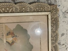 Maude Eggemeyer Water Color ~ Signed Colonial Courting Scene Framed RARE FIND🦄