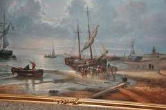 Spectacular very Large older Seascape Oil Painting