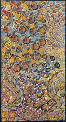 Rachael Nambula. Authentic Aboriginal Art. Size 100cm x 50cm. Pencil Yam