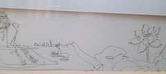 Framed Asian Art- Li Yijin Brush Painting & David Wong Sketch-signed 2004/22×17″
