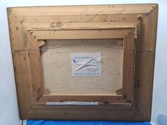 Vintage 1970s Frank Walcutt Texture Mushroom Painting MCM Framed Wall Art Signed