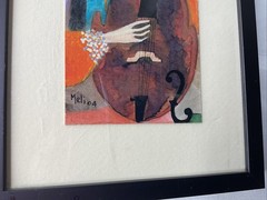 Lot Of 2 Framed Picasso Style Pictures – Signed Meli 04