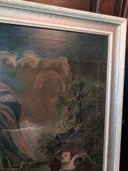 1931 Large Surrealist Impressionist Realist Signed Oil Painting Framed 41″X37.5″