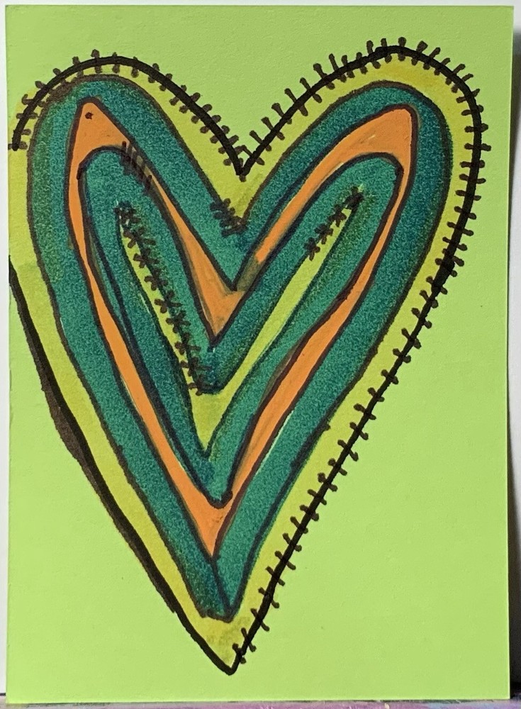 ACEO art card Original 2.5” X 3.5” One Of A Kind Mixed Media Signed By Artist!
