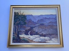 ANTIQUE LANDSCAPE PAINTING AMERICAN PLEIN AIR GRAND CANYON 1930’S RARE GARDNER