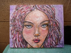 THE EYES HAVE IT wow oil painting eyes canvas NEW original 8×10 signed Crowell