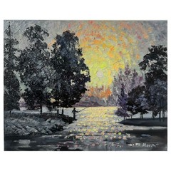 Alexander Antanenka „Moonlight“, Hand Signed Original Painting on Canvas
