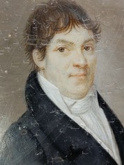 Antique French Miniature Portrait of a Young Gentleman c. 1818 – Signed & Dated