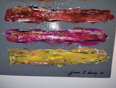 Framed 13 Inch Original Signed Modern Abstract Acrylic Oil Painting New w/ COA
