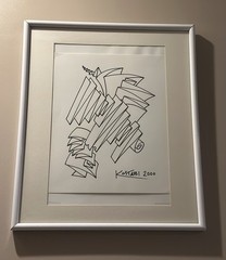 Original by Mark Kostabi From The Year 2000. Signed