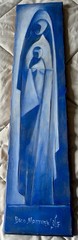 Brother Matthew OSF Mother Mary Wood Plank Painting