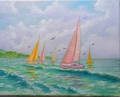 Art 8″/10″ Original Oil painting, Seascape Painting