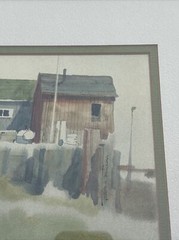RITCHIE ALLEN BENSON PAINTING NATUTICAL COASTAL LISTED FAMOUS WATER FRONT 1970